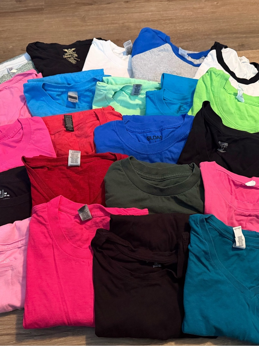 Assorted Kids Crew & V-Neck Shirts - Mixed Colors